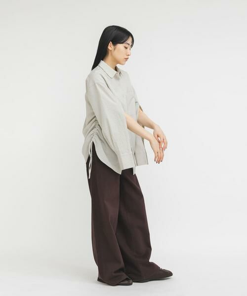 KBF / ケービーエフ シャツ・ブラウス | サイドドロストサッカーシャツ | 詳細23