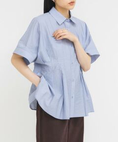 KBF / ケービーエフ シャツ・ブラウス | ウエストタックドルマンブラウス