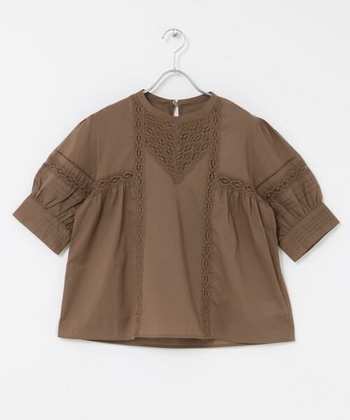 KBF / ケービーエフ シャツ・ブラウス | MIXレースディティールブラウス | 詳細6