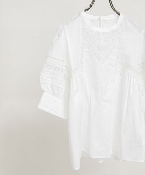 KBF / ケービーエフ シャツ・ブラウス | MIXレースディティールブラウス | 詳細12