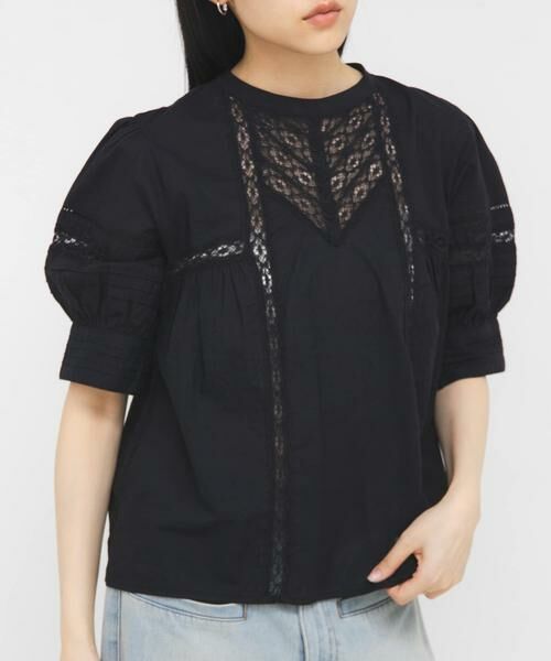 KBF / ケービーエフ シャツ・ブラウス | MIXレースディティールブラウス | 詳細15