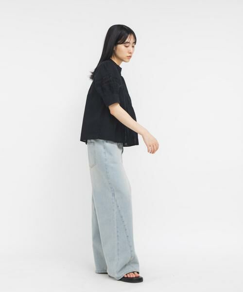 KBF / ケービーエフ シャツ・ブラウス | MIXレースディティールブラウス | 詳細19