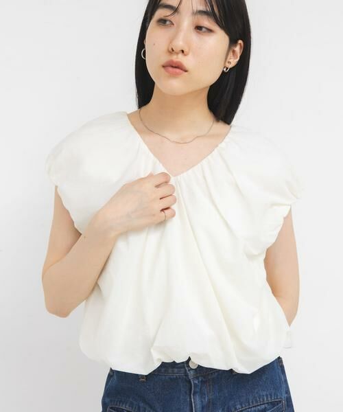 KBF / ケービーエフ シャツ・ブラウス | バルーンリボンブラウス | 詳細1