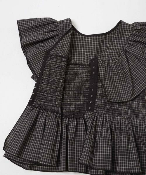 KBF / ケービーエフ シャツ・ブラウス | フロントホックチェックフリルブラウス | 詳細19