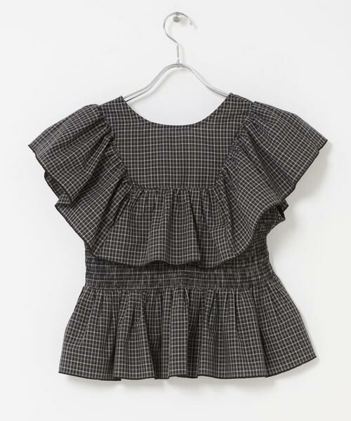 KBF / ケービーエフ シャツ・ブラウス | フロントホックチェックフリルブラウス | 詳細20