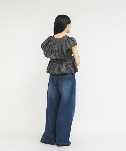 KBF / ケービーエフ シャツ・ブラウス | フロントホックチェックフリルブラウス | 詳細16