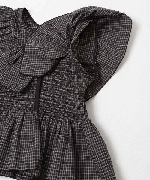 KBF / ケービーエフ シャツ・ブラウス | フロントホックチェックフリルブラウス | 詳細18