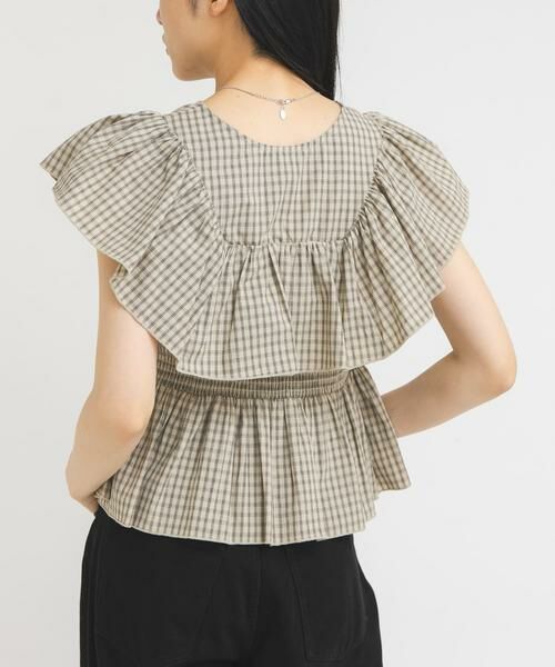 KBF / ケービーエフ シャツ・ブラウス | フロントホックチェックフリルブラウス | 詳細24