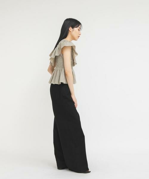 KBF / ケービーエフ シャツ・ブラウス | フロントホックチェックフリルブラウス | 詳細27