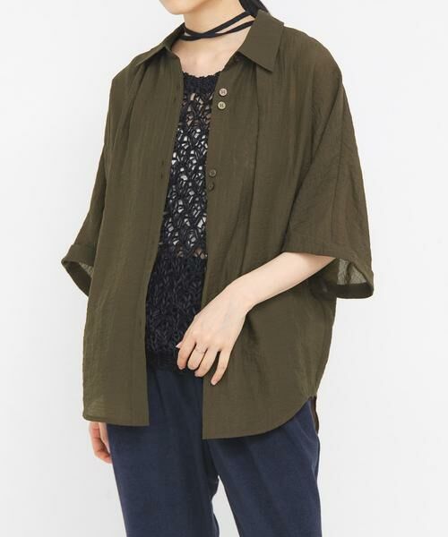 KBF / ケービーエフ シャツ・ブラウス | シアーフォルムシャツ | 詳細1