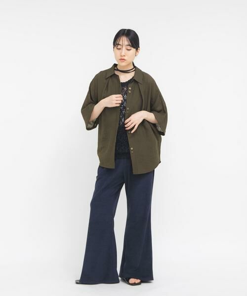 KBF / ケービーエフ シャツ・ブラウス | シアーフォルムシャツ | 詳細4