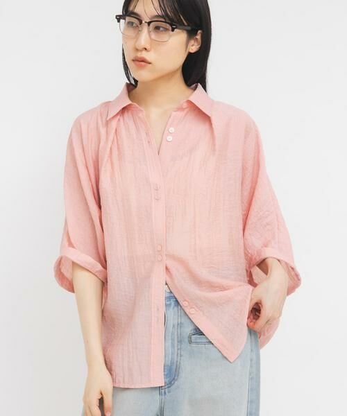 KBF / ケービーエフ シャツ・ブラウス | シアーフォルムシャツ | 詳細16