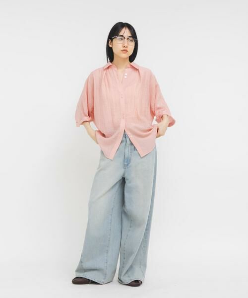 KBF / ケービーエフ シャツ・ブラウス | シアーフォルムシャツ | 詳細17