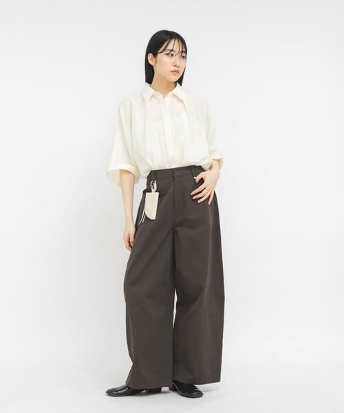 KBF / ケービーエフ シャツ・ブラウス | シアーフォルムシャツ | 詳細23