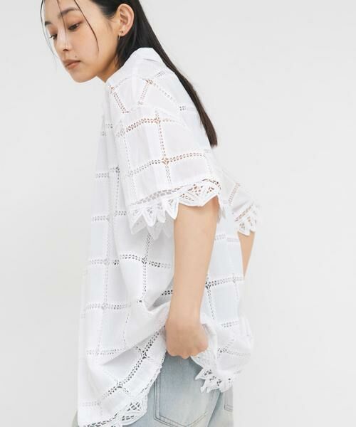 KBF / ケービーエフ シャツ・ブラウス | アイレットエンブロイダリーシャツ | 詳細2