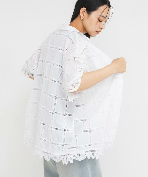 KBF / ケービーエフ シャツ・ブラウス | アイレットエンブロイダリーシャツ | 詳細3