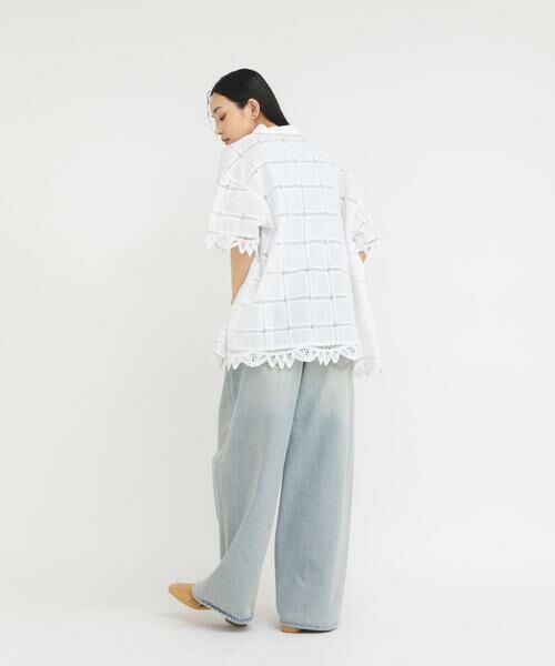 KBF / ケービーエフ シャツ・ブラウス | アイレットエンブロイダリーシャツ | 詳細6