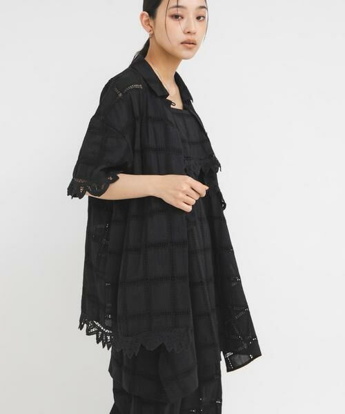 KBF / ケービーエフ シャツ・ブラウス | アイレットエンブロイダリーシャツ | 詳細11