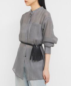 KBF / ケービーエフ シャツ・ブラウス | シャイニーシアーシャツ