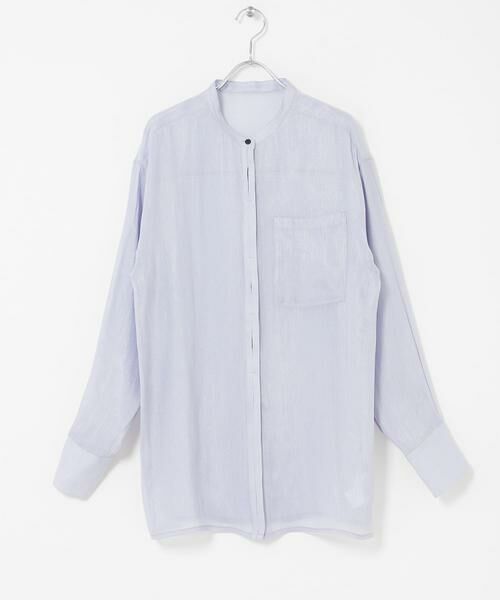 KBF / ケービーエフ シャツ・ブラウス | シャイニーシアーシャツ | 詳細1