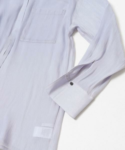 KBF / ケービーエフ シャツ・ブラウス | シャイニーシアーシャツ | 詳細10