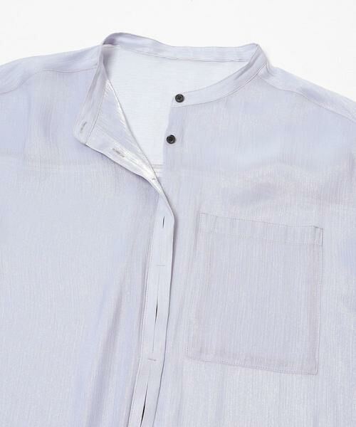 KBF / ケービーエフ シャツ・ブラウス | シャイニーシアーシャツ | 詳細2