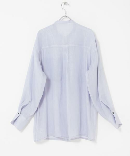 KBF / ケービーエフ シャツ・ブラウス | シャイニーシアーシャツ | 詳細4