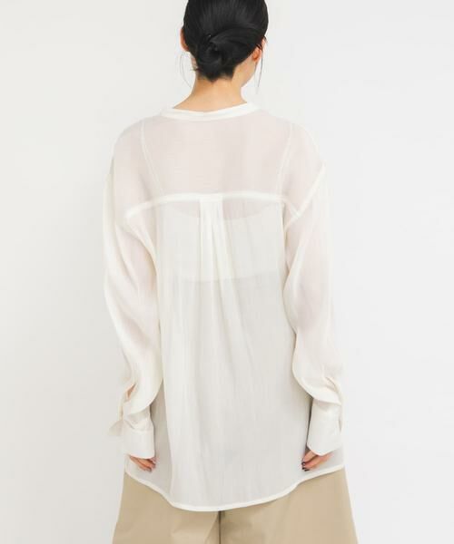 KBF / ケービーエフ シャツ・ブラウス | シャイニーシアーシャツ | 詳細16