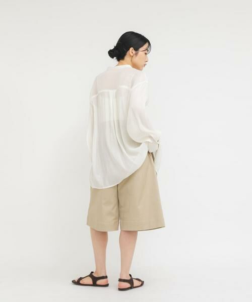 KBF / ケービーエフ シャツ・ブラウス | シャイニーシアーシャツ | 詳細19
