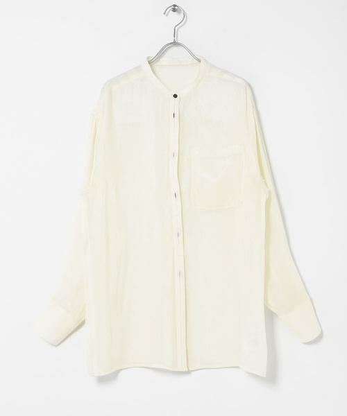 KBF / ケービーエフ シャツ・ブラウス | シャイニーシアーシャツ | 詳細20