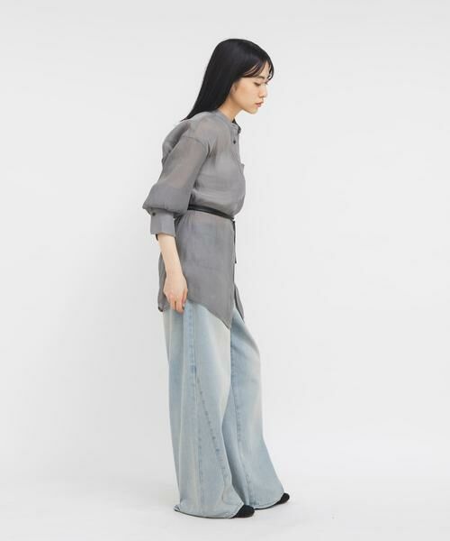 KBF / ケービーエフ シャツ・ブラウス | シャイニーシアーシャツ | 詳細25