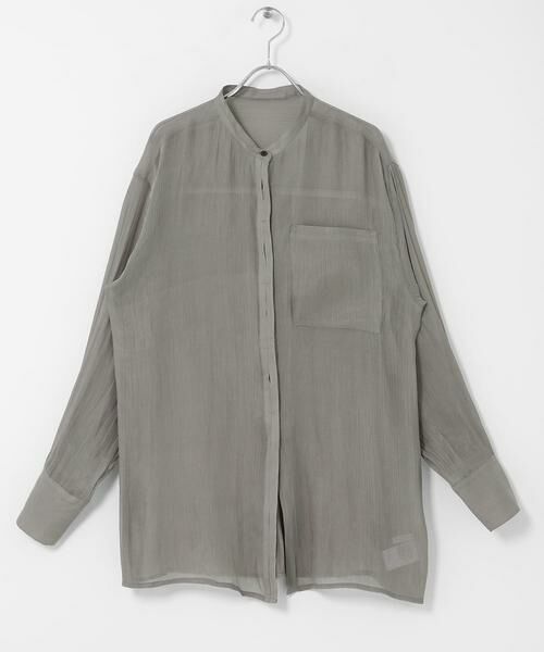 KBF / ケービーエフ シャツ・ブラウス | シャイニーシアーシャツ | 詳細27