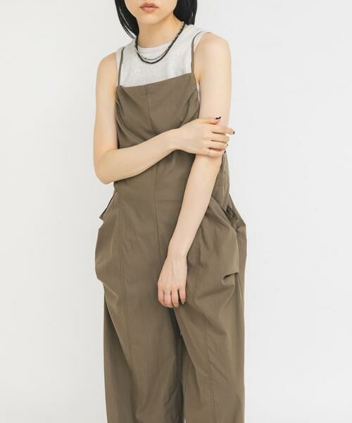 KBF / ケービーエフ サロペット・オールインワン | ポケットディティールキャミサロペット | 詳細1