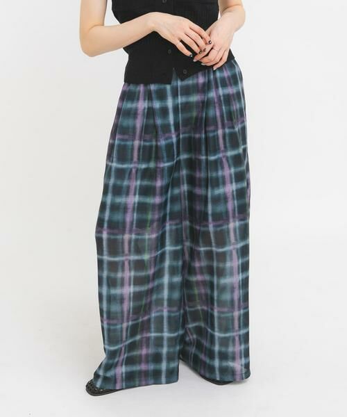 KBF / ケービーエフ その他パンツ | シアーチェックWIDEパンツ | 詳細1