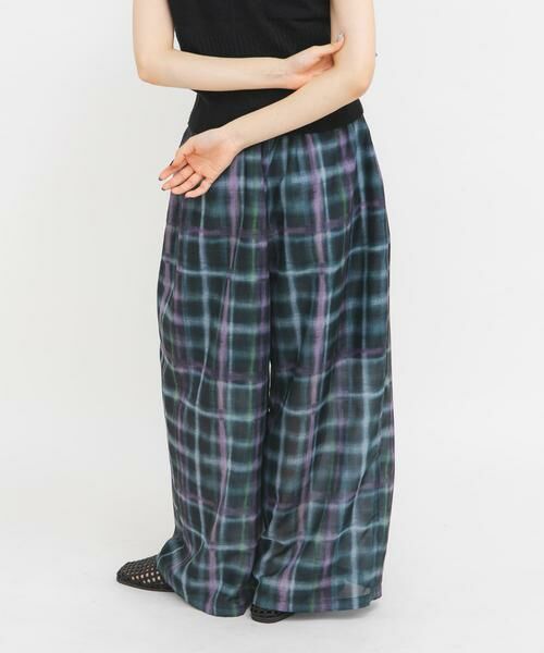 KBF / ケービーエフ その他パンツ | シアーチェックWIDEパンツ | 詳細3