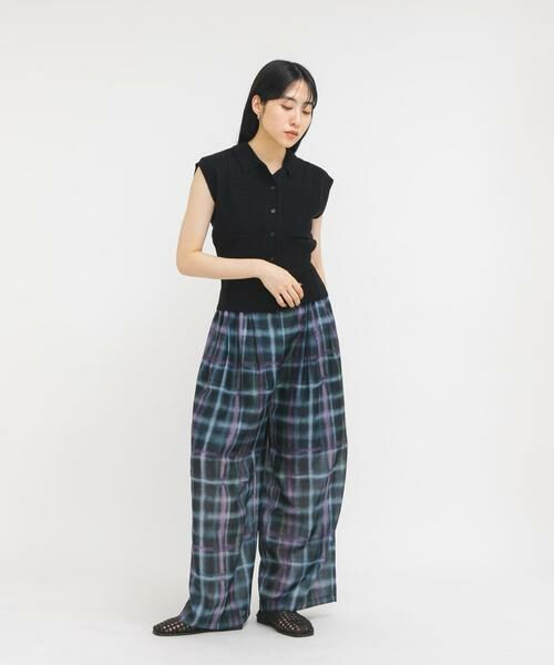 KBF / ケービーエフ その他パンツ | シアーチェックWIDEパンツ | 詳細5