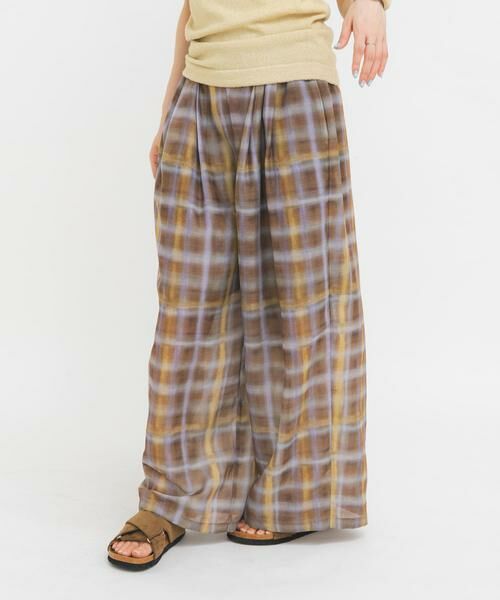 KBF / ケービーエフ その他パンツ | シアーチェックWIDEパンツ | 詳細14