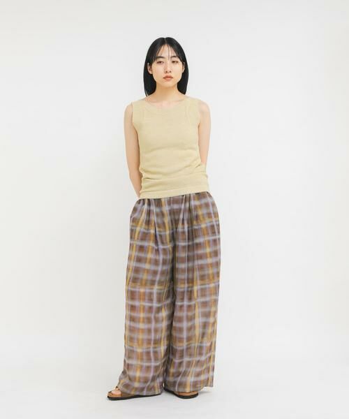 KBF / ケービーエフ その他パンツ | シアーチェックWIDEパンツ | 詳細18