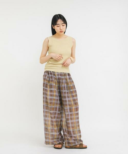 KBF / ケービーエフ その他パンツ | シアーチェックWIDEパンツ | 詳細19