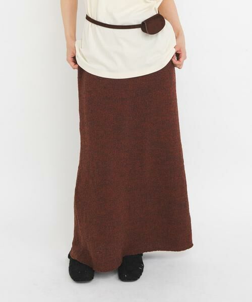 KBF / ケービーエフ スカート | メランジRIBニットスカート | 詳細1