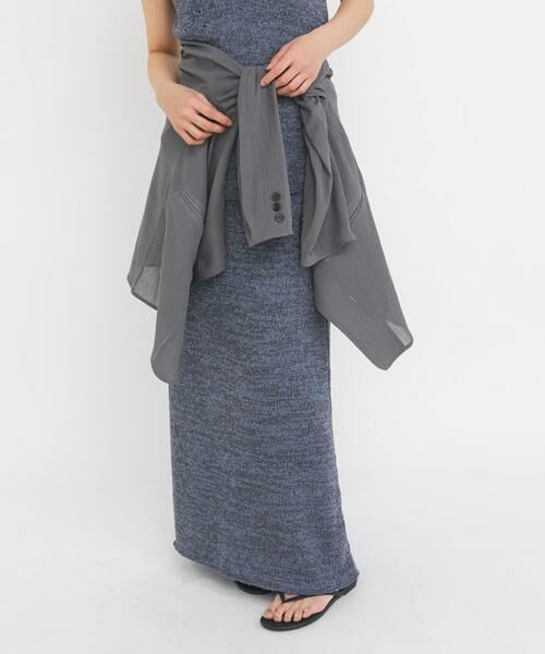 KBF / ケービーエフ スカート | メランジRIBニットスカート（ブルー系その他）