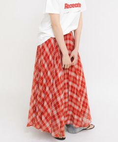 KBF / ケービーエフ スカート | サーキュラーチェックプリーツスカート