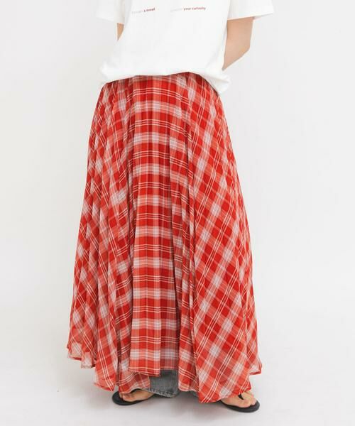 KBF / ケービーエフ スカート | サーキュラーチェックプリーツスカート | 詳細1