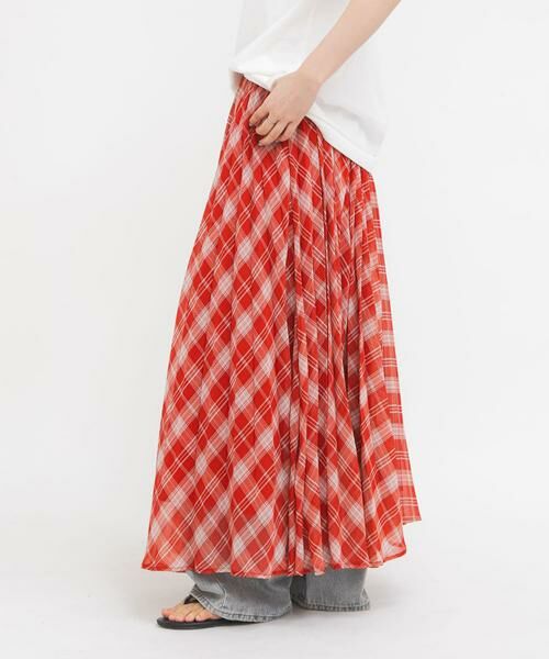 KBF / ケービーエフ スカート | サーキュラーチェックプリーツスカート | 詳細2