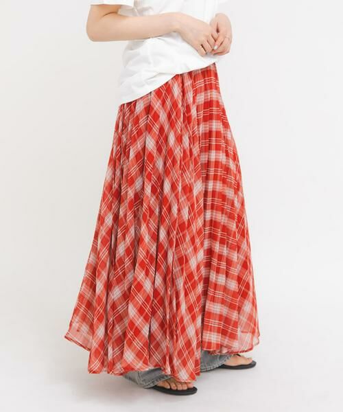 KBF / ケービーエフ スカート | サーキュラーチェックプリーツスカート | 詳細4