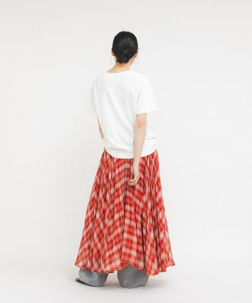 KBF / ケービーエフ スカート | サーキュラーチェックプリーツスカート | 詳細7