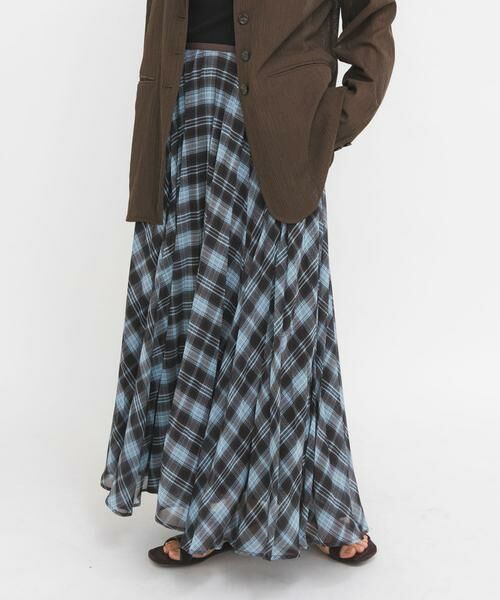 KBF / ケービーエフ スカート | サーキュラーチェックプリーツスカート | 詳細10