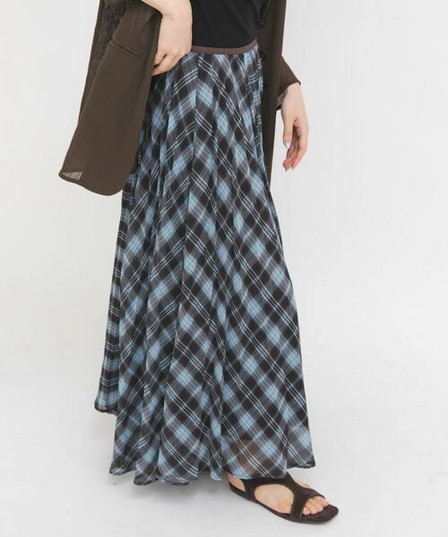 KBF / ケービーエフ スカート | サーキュラーチェックプリーツスカート | 詳細13