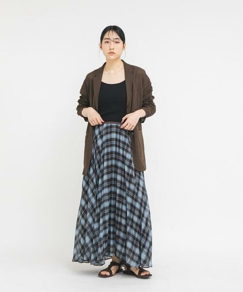 KBF / ケービーエフ スカート | サーキュラーチェックプリーツスカート | 詳細14