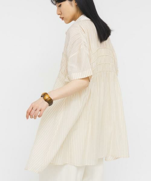 KBF / ケービーエフ ワンピース | ターンナップシャーリングミニワンピース（アイボリー）